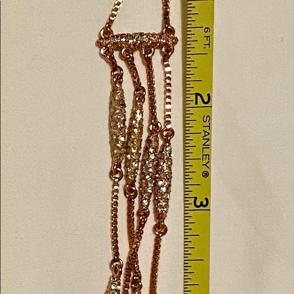 NWT Chain Fringe Rosegold Earrings Original $98. - Picture 8 of 10